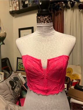 Victoria's Secret Neon Pink Lace Bralette